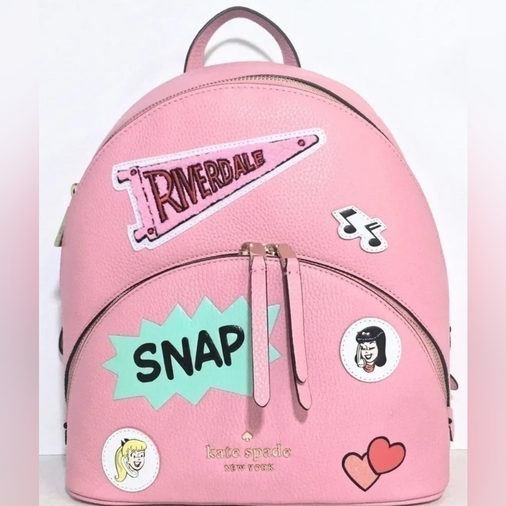 Kate Spade x Betty & Veronica Archie Riverdale Pink Pebbled Leather Backpack